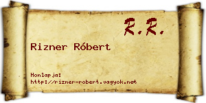Rizner Róbert névjegykártya